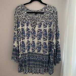 COPY - American Eagle Blue Floral Blouse